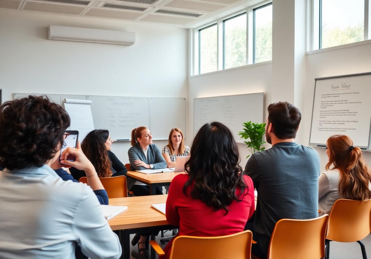 Language classroom in Switzerland